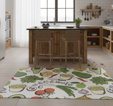 Alfombra vinílica cocina vinil decorativo frutas mexicanas - TenVinilo