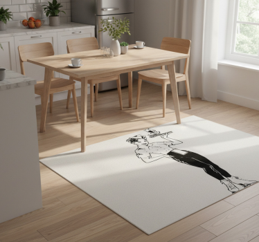 Alfombra vinílica cocina camarera vintage - TenVinilo