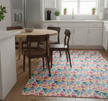 Alfombra vinílica cocina vinilo geométrico para armario - TenVinilo