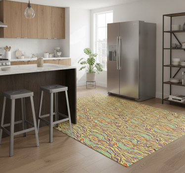 Alfombra vinílica cocina zebra vintage animal print - TenVinilo