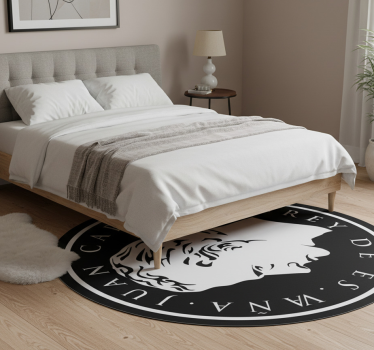 Alfombra vinílica dormitorio adhesivo efigie rey español - TenVinilo