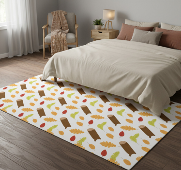 Alfombra vinílica dormitorio árboles diferentes multicolor - TenVinilo