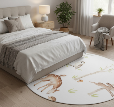 Alfombra vinílica dormitorio bosque sereno de otoño - TenVinilo