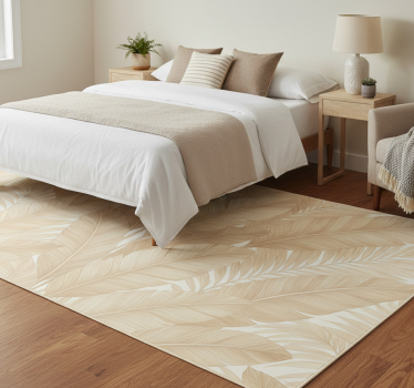 Alfombra vinílica dormitorio botánicos suaves - TenVinilo