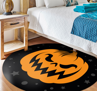 Alfombra vinilica dormitorio calabaza malvada - TenVinilo