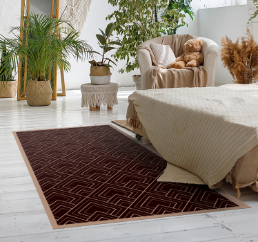 Alfombra vinílica dormitorio composición negra - TenVinilo