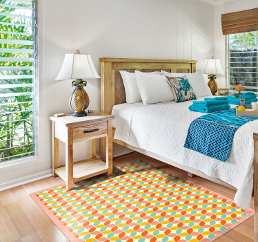 Alfombra vinílica dormitorio Cuadrados multicolores - TenVinilo