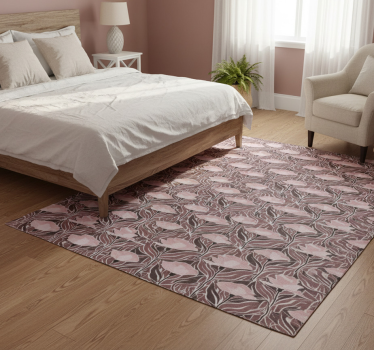 Alfombra vinílica dormitorio diseño abstracto vintage - TenVinilo