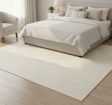 Alfombra vinílica dormitorio diseño floral suave - TenVinilo
