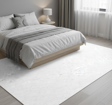 Alfombra vinílica dormitorio diseño mármol blanco gris - TenVinilo