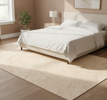 Alfombra vinílica dormitorio diseño mármol claro - TenVinilo