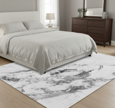 Alfombra vinílica dormitorio diseño mármol claro y oscuro - TenVinilo
