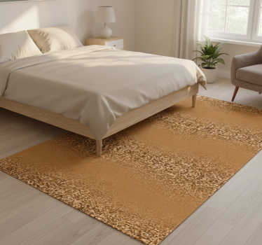 Alfombra vinílica dormitorio diseño retro marrón con puntos - TenVinilo
