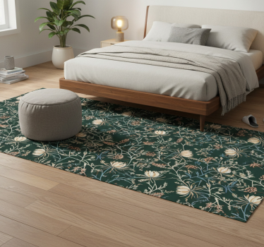 Alfombra vinílica dormitorio estilo esmeralda - TenVinilo