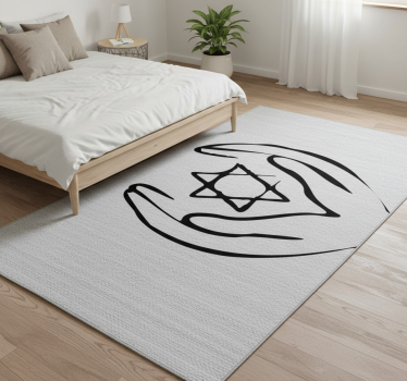 Alfombra vinílica dormitorio estrella de david - TenVinilo
