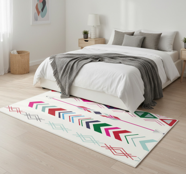 Alfombra vinílica dormitorio flechas pastel - TenVinilo