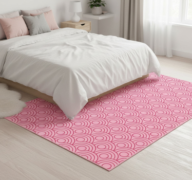 Alfombra vinílica dormitorio forma rosa claro y oscuro - TenVinilo