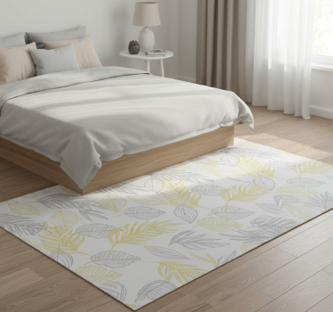 Alfombra vinílica dormitorio hojas de pantone - TenVinilo