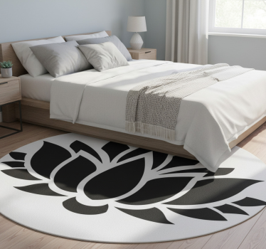 Alfombra vinílica dormitorio loto sencillo - TenVinilo