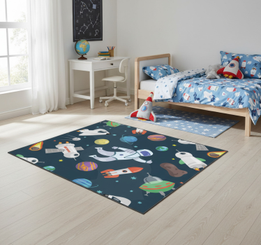 Alfombra vinílica dormitorio naves espaciales - TenVinilo