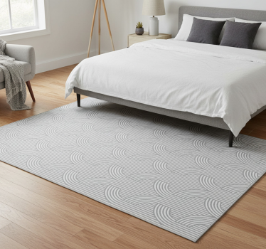 Alfombra vinílica dormitorio papel pintado gris minimalista - TenVinilo