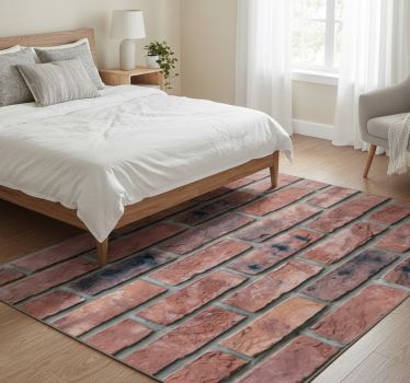 Alfombra vinílica dormitorio pared de piedra inusual - TenVinilo