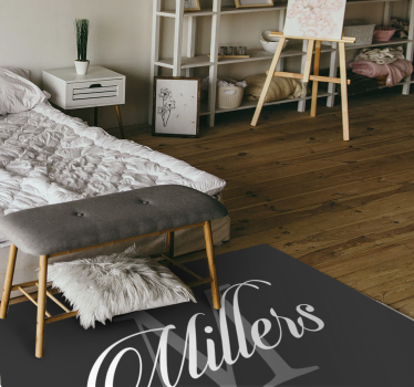 Alfombra vinílica dormitorio personalizada y elegante - TenVinilo