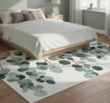 Alfombra vinílica dormitorio plantas colgantes - TenVinilo