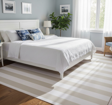Alfombra vinílica dormitorio rayas verticales hamptons - TenVinilo