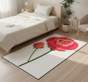 Alfombra vinílica dormitorio rosas 3d - TenVinilo