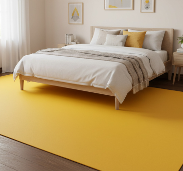 Alfombra vinílica dormitorio sábana amarilla para armario - TenVinilo