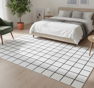 Alfombra vinílica dormitorio tablero ajedrez irregular - TenVinilo
