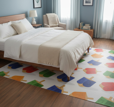 Alfombra vinílica dormitorio tetraedro - TenVinilo
