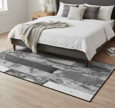 Alfombra vinílica dormitorio ladrillos gris oscuro - TenVinilo