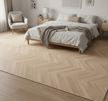Alfombra vinílica dormitorio textura madera clara - TenVinilo