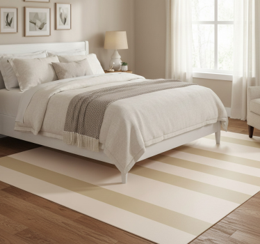 Alfombra vinílica dormitorio tonos beige - TenVinilo