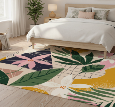 Alfombra vinílica dormitorio un jardín en casa - TenVinilo