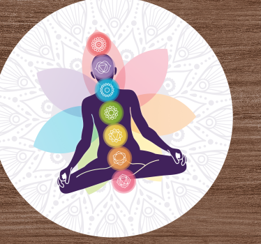 Alfombra vinílica étnica Los símbolos de los siete chakras - TenVinilo