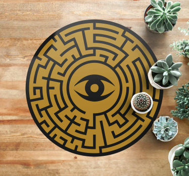 Alfombra vinílica étnica Ojo griego - TenVinilo