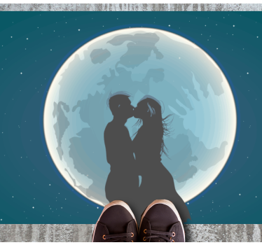Alfombra vinílica dormitorio beso a la luz de la luna - TenVinilo