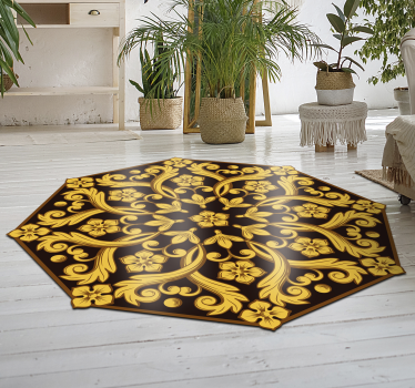 Alfombra pvc filigranas florales - TenVinilo