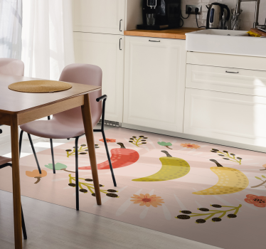 Alfombra vinílica cocina chiles de colores - TenVinilo