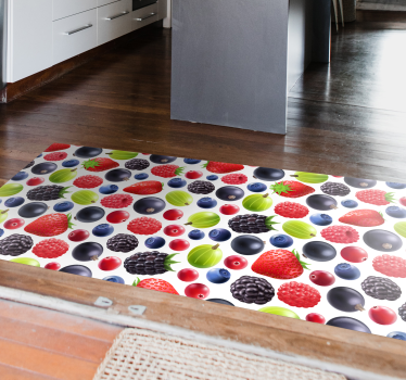 Alfombra vinílica cocina recolección de bayas - TenVinilo