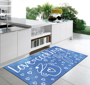 Alfombra pvc amo cocinar - TenVinilo