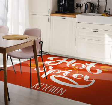 Alfombra vinílica cocina declaración picante - TenVinilo