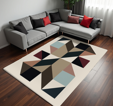 Alfombra vinílica geométrica triángulos nórdicos - TenVinilo