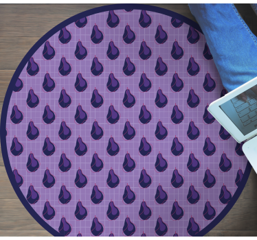 Alfombra vinílica cocina patrón de gotas moradas - TenVinilo