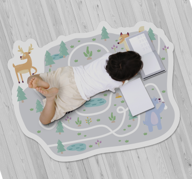 Alfombra vinílica infantil Ciudad desvanecida - TenVinilo
