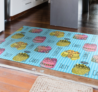 Alfombra vinílica cocina delicias dulces - TenVinilo