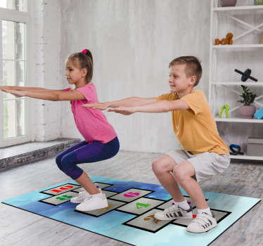 Alfombra pvc infantil rayuela sobre agua - TenVinilo